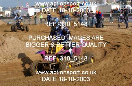 Photo: 310_5148 ActionSport Photography 18,19/10/2003 Weston Beach Race  _1_QuadsAndSidecars #91