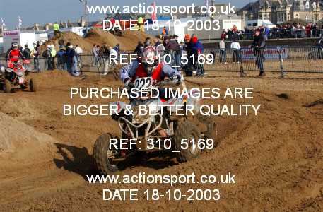 Photo: 310_5169 ActionSport Photography 18,19/10/2003 Weston Beach Race  _1_QuadsAndSidecars #222