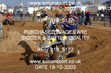 Photo: 310_5177 ActionSport Photography 18,19/10/2003 Weston Beach Race  _1_QuadsAndSidecars #535
