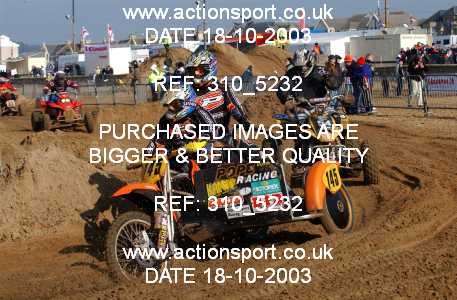 Photo: 310_5232 ActionSport Photography 18,19/10/2003 Weston Beach Race  _1_QuadsAndSidecars #145