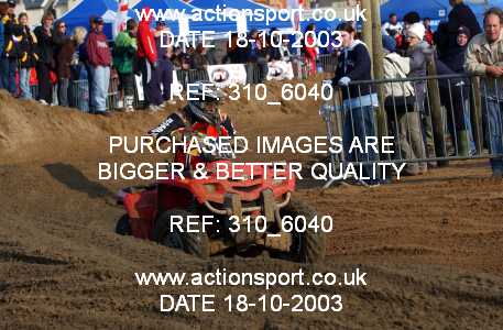 Photo: 310_6040 ActionSport Photography 18,19/10/2003 Weston Beach Race  _1_QuadsAndSidecars #415
