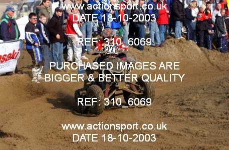 Photo: 310_6069 ActionSport Photography 18,19/10/2003 Weston Beach Race  _1_QuadsAndSidecars #222