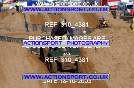 Photo: 310_4381 ActionSport Photography 18,19/10/2003 Weston Beach Race  _1_QuadsAndSidecars #413