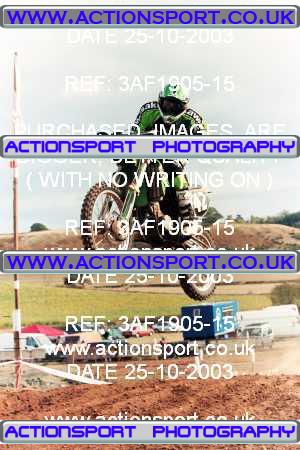 Photo: 3AF1905-15 ActionSport Photography 25/10/2003 AMCA Upton Motorsports Club [SATURDAY ONLY] - Bromsberrow   _8_125JuniorsGroup2 #42