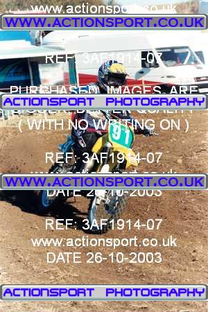 Photo: 3AF1914-07 ActionSport Photography 26/10/2003 Severn Valley SSC - Hawkesbury Upton _4_BigWheel85s #91