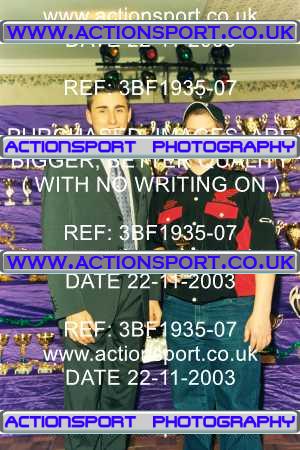 Photo: 3BF1935-07 ActionSport Photography 22/11/2003 Severn Valley SSC Presentation _1_AllPhotos #4