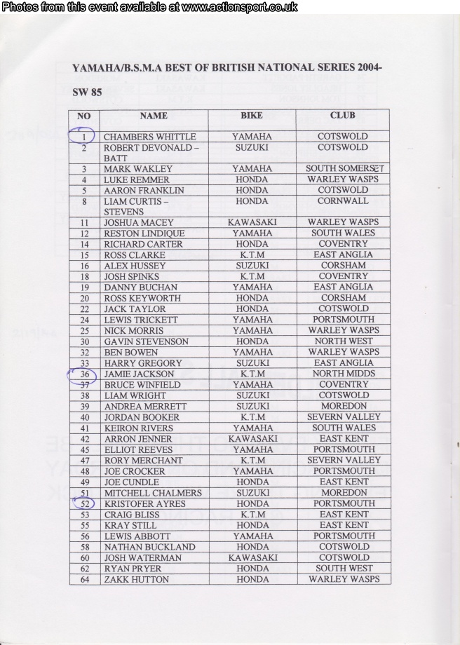 Event programme page
