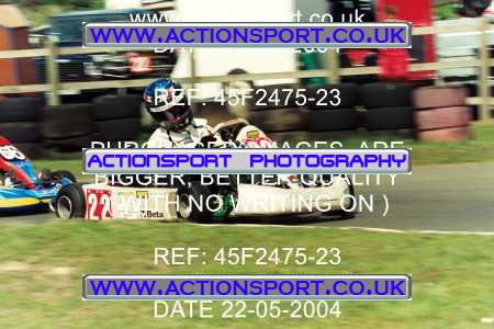 Photo: 45F2475-23 ActionSport Photography 22/05/2004 Camberley Kart Club - Blackbushe _4_JuniorRotax #22