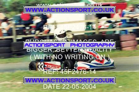 Photo: 45F2476-14 ActionSport Photography 22/05/2004 Camberley Kart Club - Blackbushe _7_SeniorRotax #33