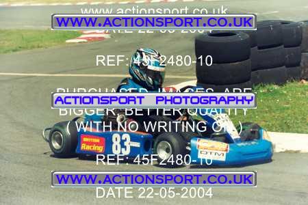 Photo: 45F2480-10 ActionSport Photography 22/05/2004 Camberley Kart Club - Blackbushe _2_JuniorTKM #83