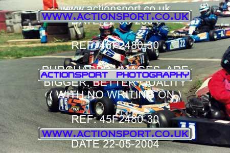 Photo: 45F2480-30 ActionSport Photography 22/05/2004 Camberley Kart Club - Blackbushe _2_JuniorTKM #45