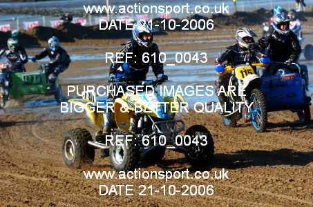 Photo: 610_0043 ActionSport Photography 21,22/10/2006 Weston Beach Race  _2_AdultQuadsSidecars #330