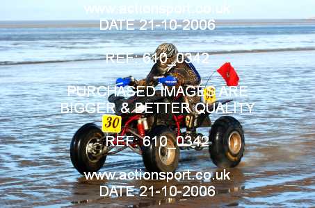 Photo: 610_0342 ActionSport Photography 21,22/10/2006 Weston Beach Race  _2_AdultQuadsSidecars #30