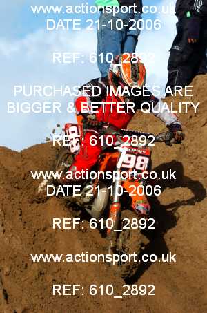 Photo: 610_2892 ActionSport Photography 21,22/10/2006 Weston Beach Race  _1_Junior65cc #198