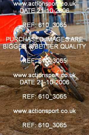 Photo: 610_3065 ActionSport Photography 21,22/10/2006 Weston Beach Race  _1_Junior65cc #35