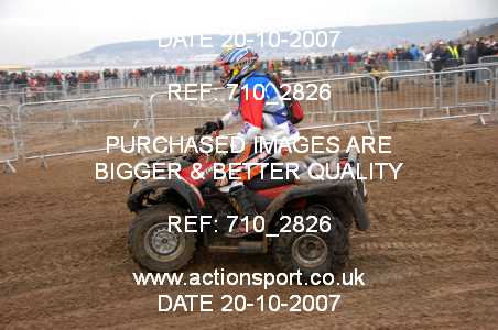 Photo: 710_2826 ActionSport Photography 20,21/10/2007 Weston Beach Race 2007  _2_AdultQuads-Sidecars #9001