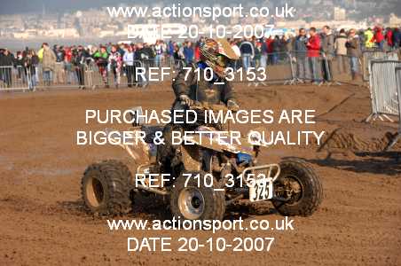 Photo: 710_3153 ActionSport Photography 20,21/10/2007 Weston Beach Race 2007  _2_AdultQuads-Sidecars #325