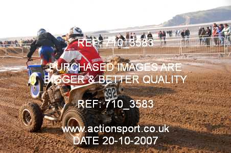 Photo: 710_3583 ActionSport Photography 20,21/10/2007 Weston Beach Race 2007  _2_AdultQuads-Sidecars #392