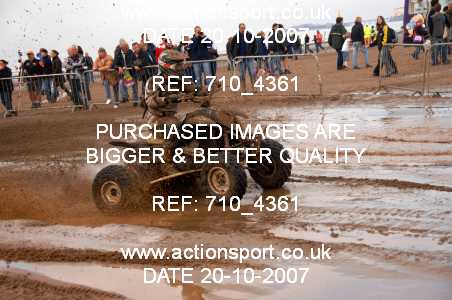 Photo: 710_4361 ActionSport Photography 20,21/10/2007 Weston Beach Race 2007  _2_AdultQuads-Sidecars #9001
