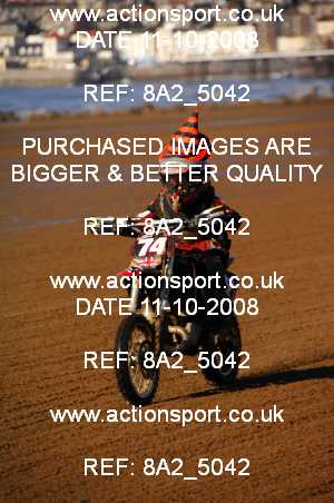 Photo: 8A2_5042 ActionSport Photography 11,12/10/2008 Weston Beach Race  _1_Junior65cc #74