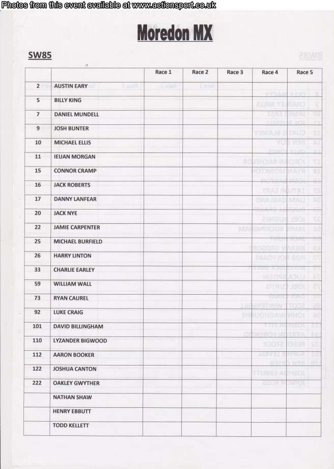 Event programme page