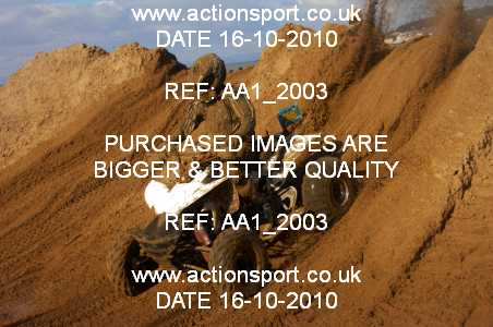 Photo: AA1_2003 ActionSport Photography 16/10/2010 Weston Beach Race 2010  _3_QuadsSidecars #38