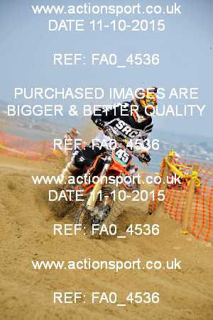 Photo: FA0_4536 ActionSport Photography 11/10/2015 AMCA Purbeck MXC Weymouth Beach Race  _1_Juniors #45