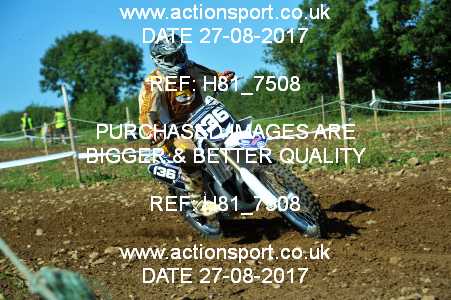 Photo: H81_7508 ActionSport Photography 27/08/2017 AMCA Bristol Spartans MC - Chew Magna  _2_JuniorsMX1 #136