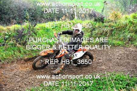 Photo: HB1_3650 ActionSport Photography 11/11/2017 ACU RORE & Dorset Enduro James Wright Memorial - Rogershill Farm  _1_RiderNo #51