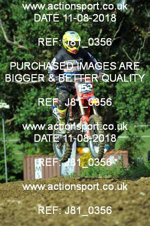 Photo: J81_0356 ActionSport Photography 11/08/2018 AMCA Cheltenham Spa SC - Brookthorpe  _2_MX1Juniors #152